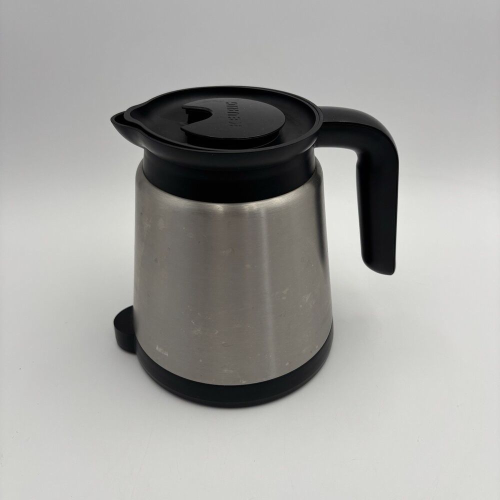 Keurig Stainless Steel Thermal Coffee Carafe Replacement Pot Black Lid Handle